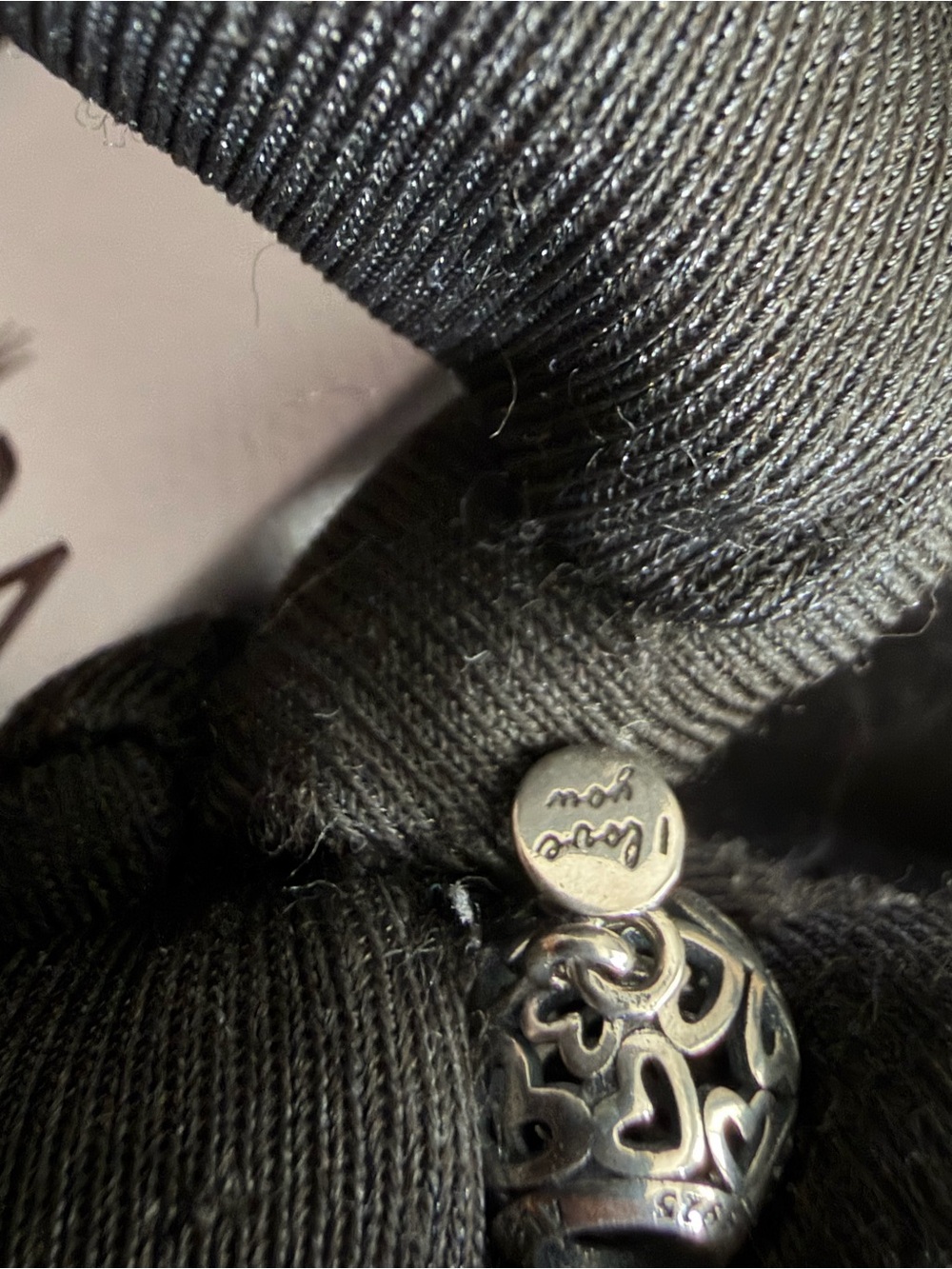 Openwork Love Hearts Charm - Picture 3 of 4